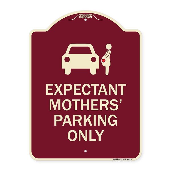 Signmission Expectant Mothers Parking W/ Graphic Heavy-Gauge Aluminum Sign, 18" L, 24" H, BU-1824-24028 A-DES-BU-1824-24028